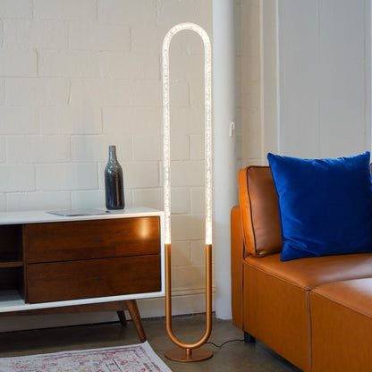 Zeon LED Floor Lamp Coarse Gold and Clear - FLL04104301