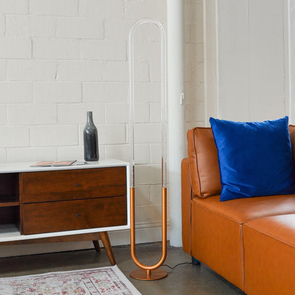Zeon LED Floor Lamp Coarse Gold and Clear - FLL04104301