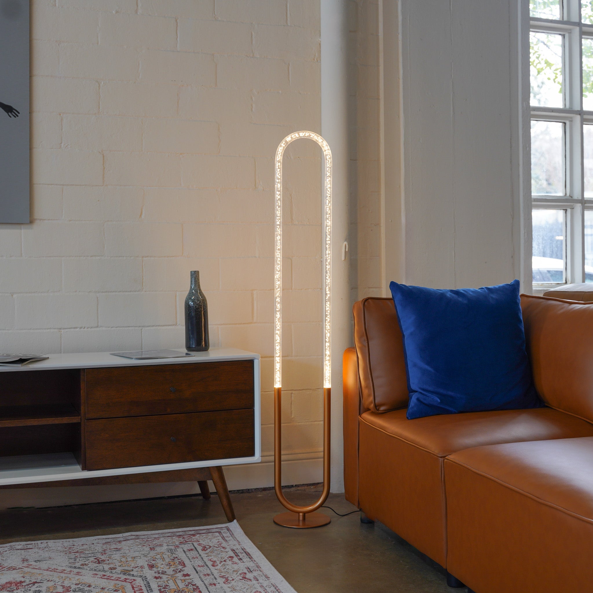 Zeon LED Floor Lamp Coarse Gold and Clear - FLL04104301