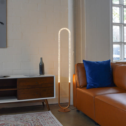 Zeon LED Floor Lamp Coarse Gold and Clear - FLL04104301