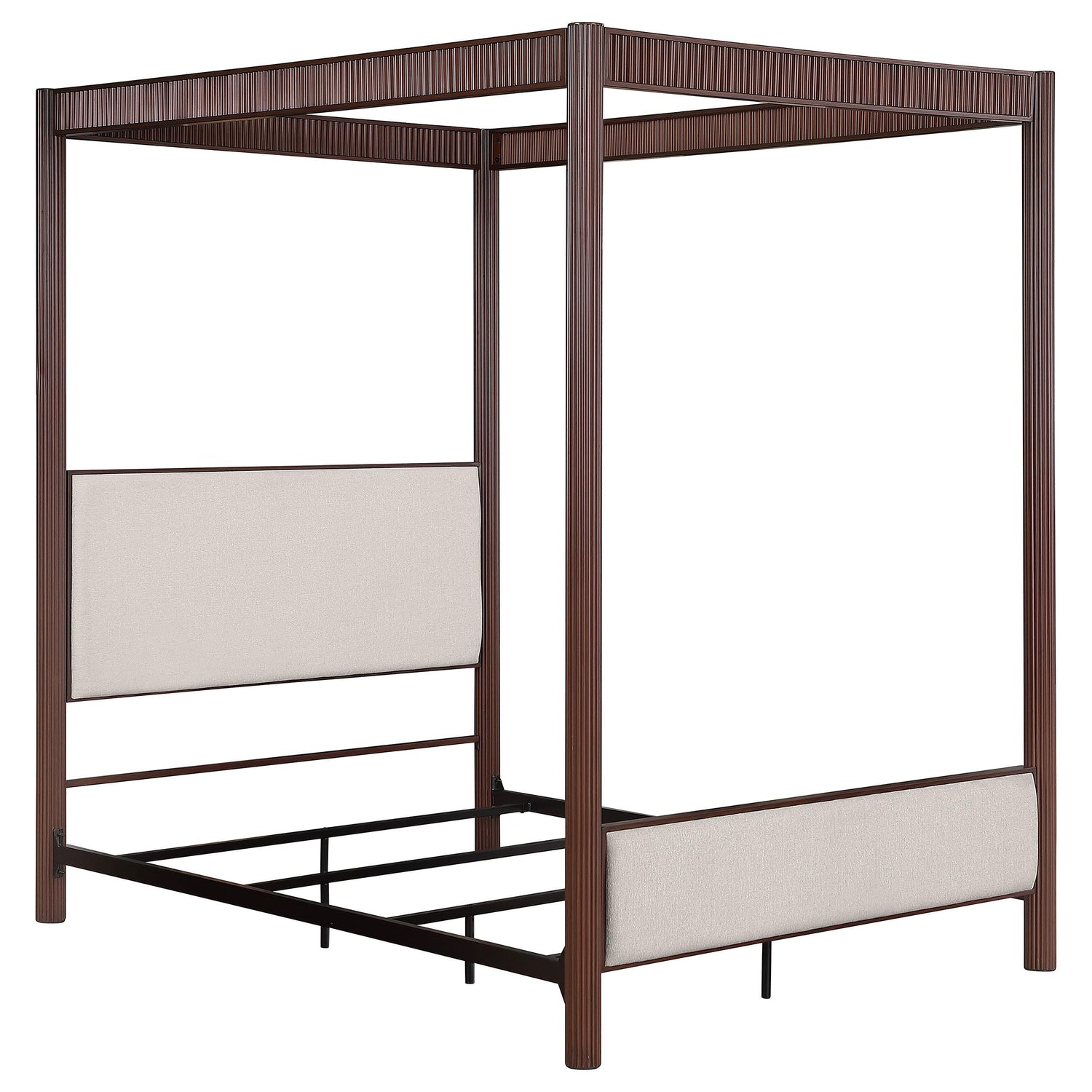 Zimmerleee 89-inch Metal Queen Canopy Bed Rust Brown - 360331Q