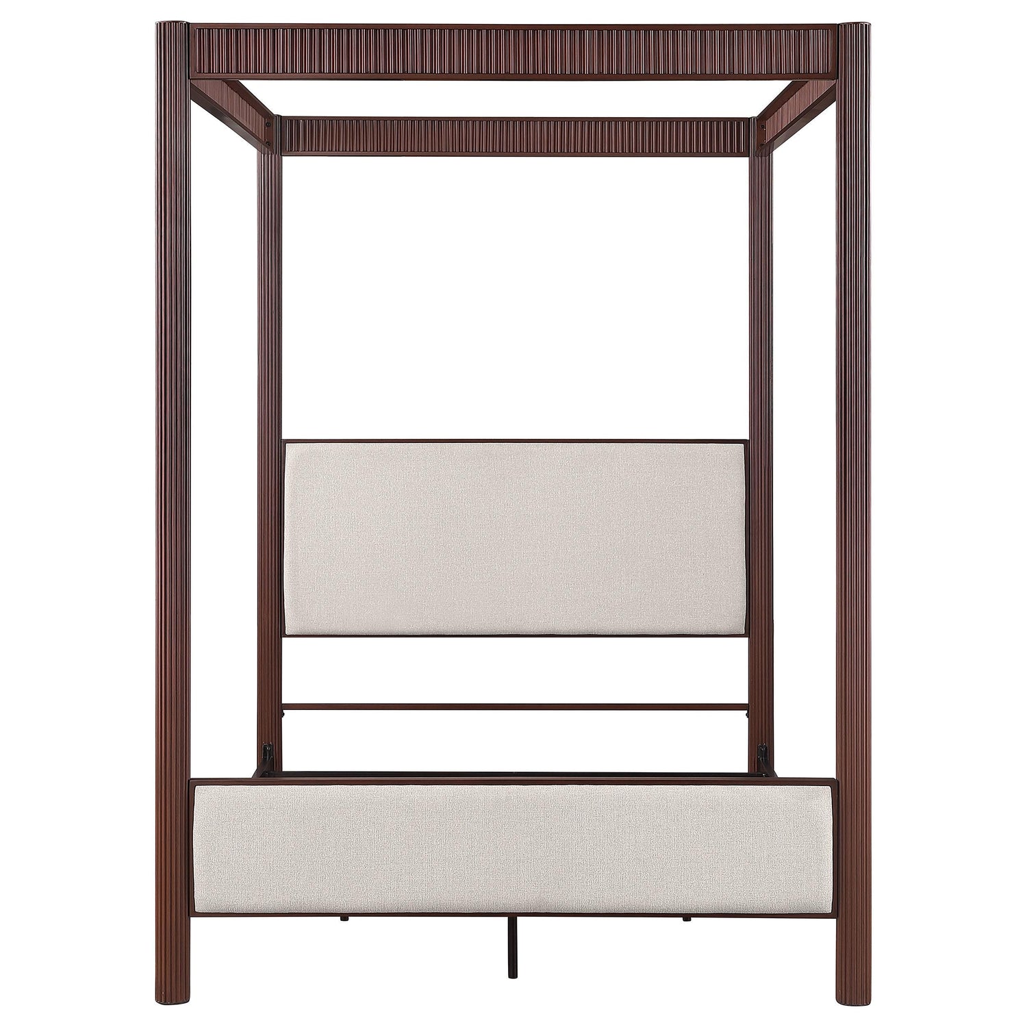 Zimmerleee 89-inch Metal Queen Canopy Bed Rust Brown - 360331Q