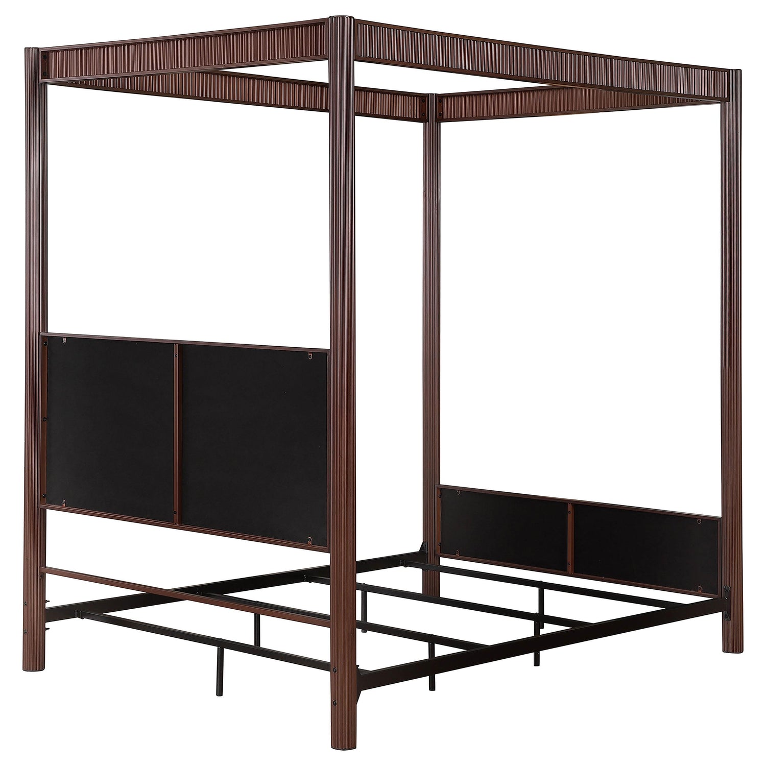 Zimmerleee 89-inch Metal Queen Canopy Bed Rust Brown - 360331Q
