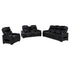 Zuma 3-piece Faux Leather Dual Power LED Sofa Set Black - 603251PP-S3