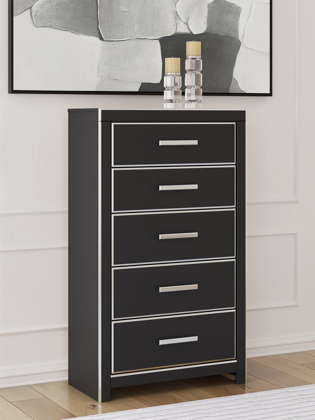 Zuraleus Black Chest of Drawers - PCB3380-46