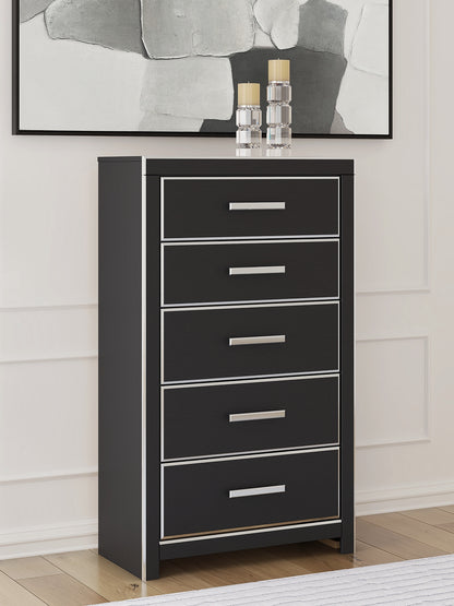 Zuraleus Black Chest of Drawers - PCB3380-46