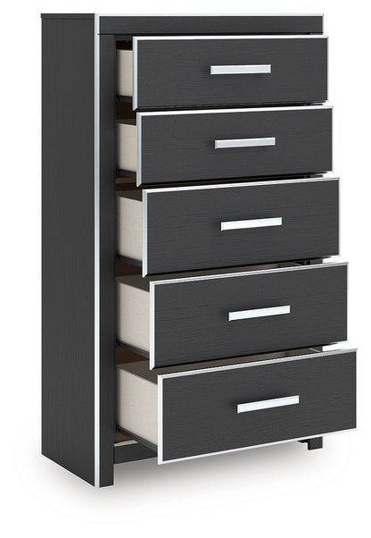 Zuraleus Black Chest of Drawers - PCB3380-46