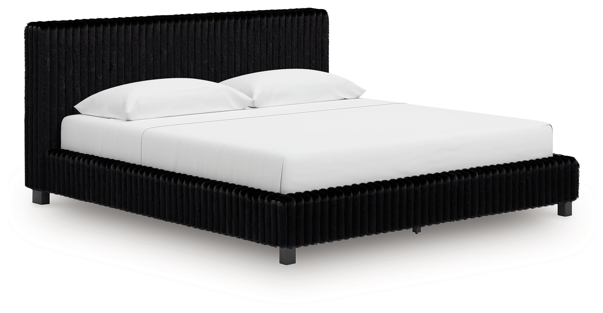 Zuraleus Black King Upholstered Bed - PCB3380B13