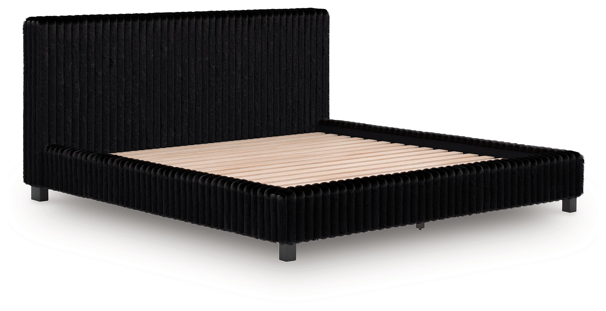 Zuraleus Black King Upholstered Bed - PCB3380B13