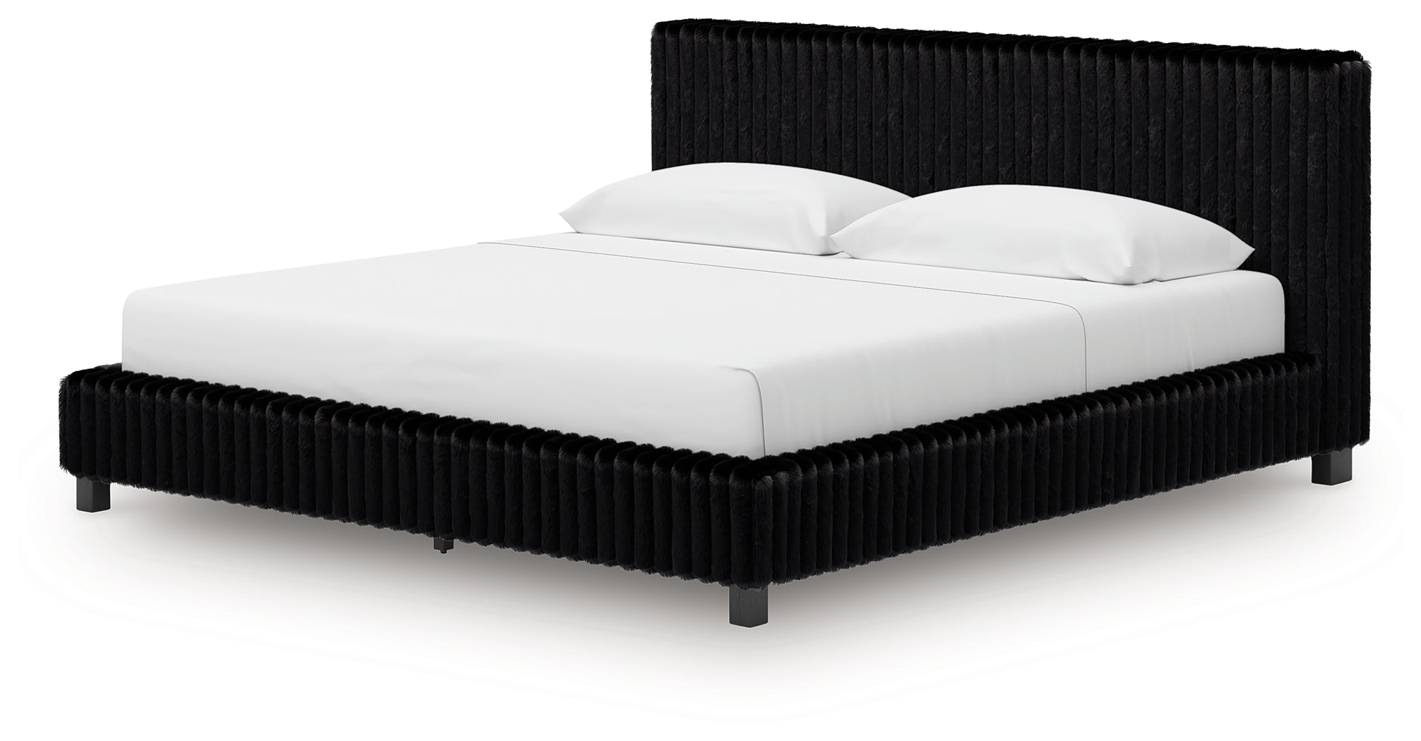 Zuraleus Black King Upholstered Bed - PCB3380B13