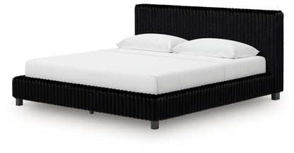 Zuraleus Black King Upholstered Bed - PCB3380B13