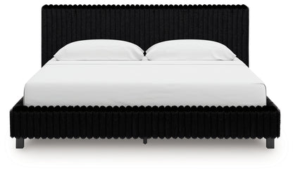Zuraleus Black King Upholstered Bed - PCB3380B13