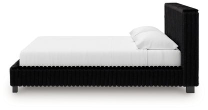 Zuraleus Black King Upholstered Bed - PCB3380B13