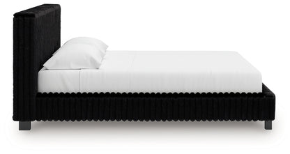 Zuraleus Black King Upholstered Bed - PCB3380B13