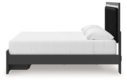 Zuraleus Black King Upholstered Panel Storage Bed - PCB3380B11