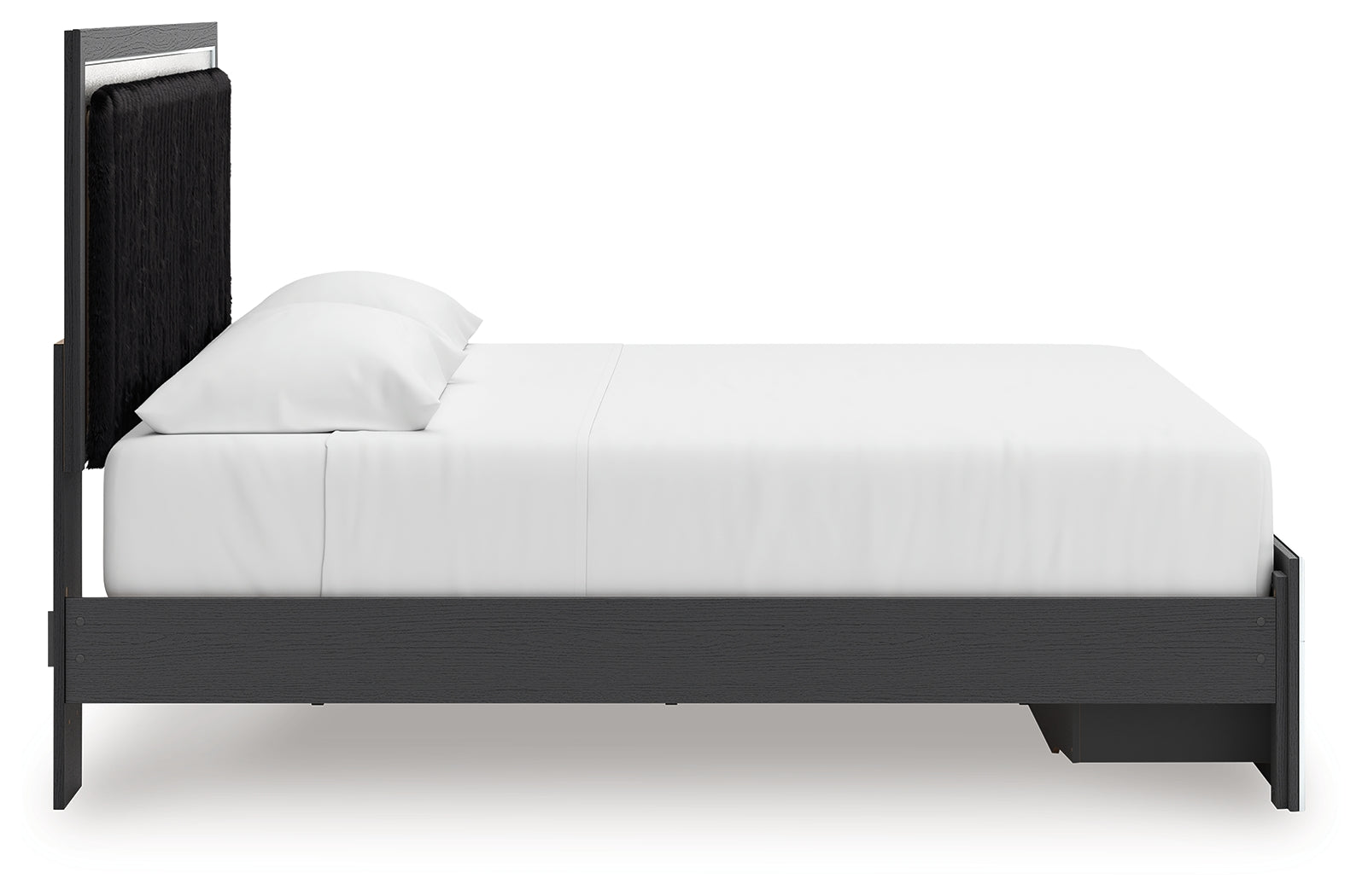 Zuraleus Black King Upholstered Panel Storage Bed - PCB3380B11