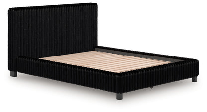 Zuraleus Black Queen Upholstered Bed - PCB3380B8