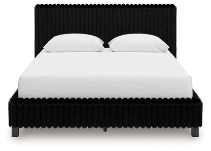 Zuraleus Black Queen Upholstered Bed - PCB3380B8