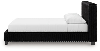 Zuraleus Black Queen Upholstered Bed - PCB3380B8