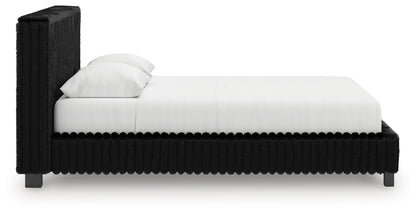 Zuraleus Black Queen Upholstered Bed - PCB3380B8