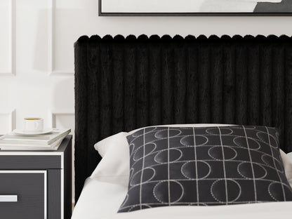 Zuraleus Black Queen Upholstered Bed - PCB3380B8