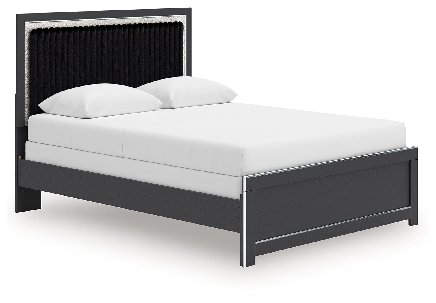 Zuraleus Black Queen Upholstered Panel Bed - PCB3380B6