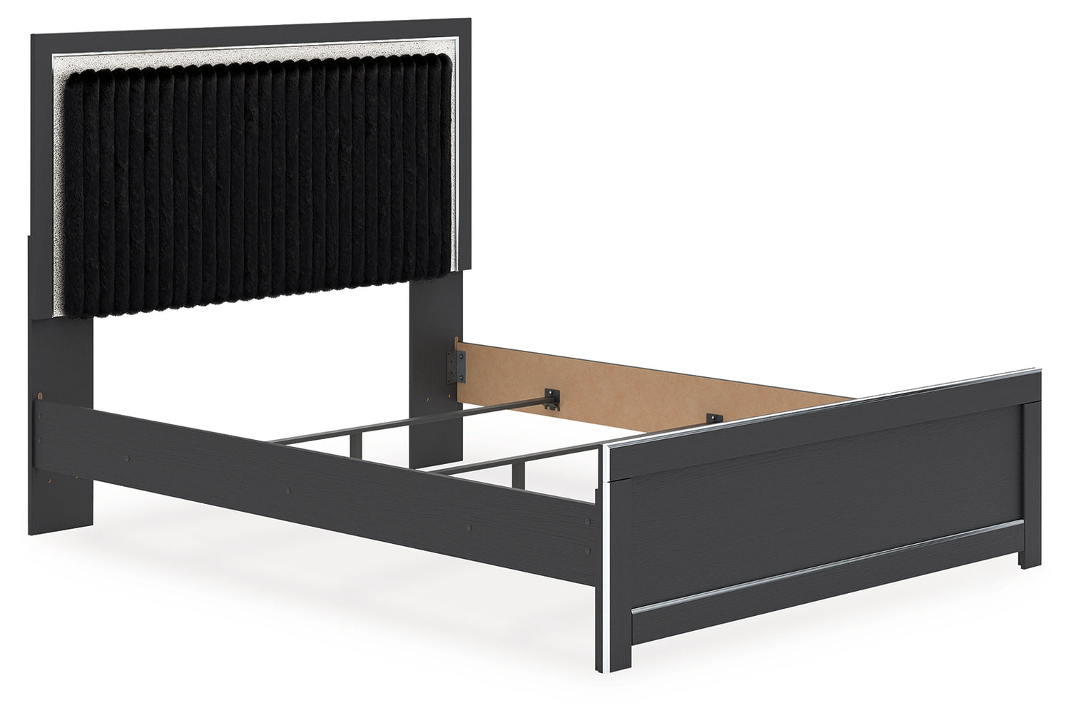 Zuraleus Black Queen Upholstered Panel Bed - PCB3380B6