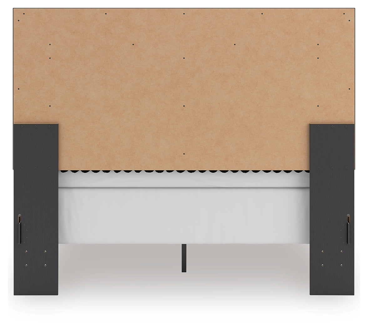 Zuraleus Black Queen Upholstered Panel Bed - PCB3380B6