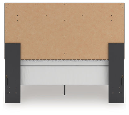 Zuraleus Black Queen Upholstered Panel Bed - PCB3380B6