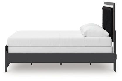 Zuraleus Black Queen Upholstered Panel Bed - PCB3380B6