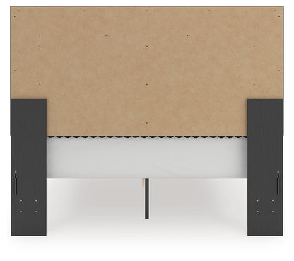 Zuraleus Black Queen Upholstered Panel Storage Bed - PCB3380B4