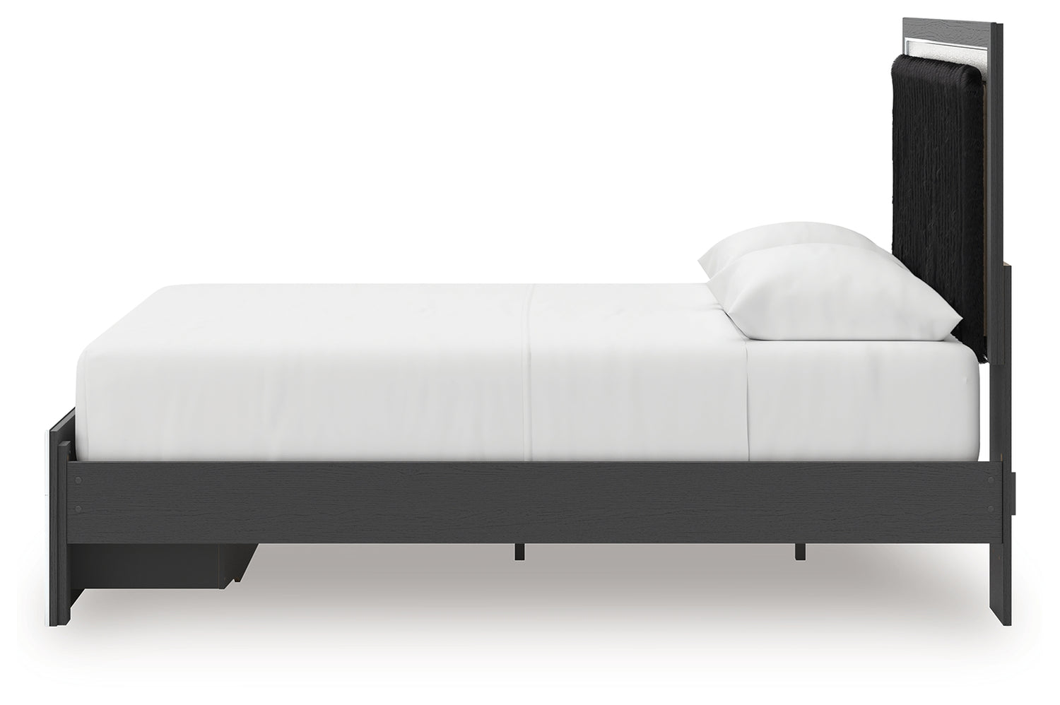 Zuraleus Black Queen Upholstered Panel Storage Bed - PCB3380B4