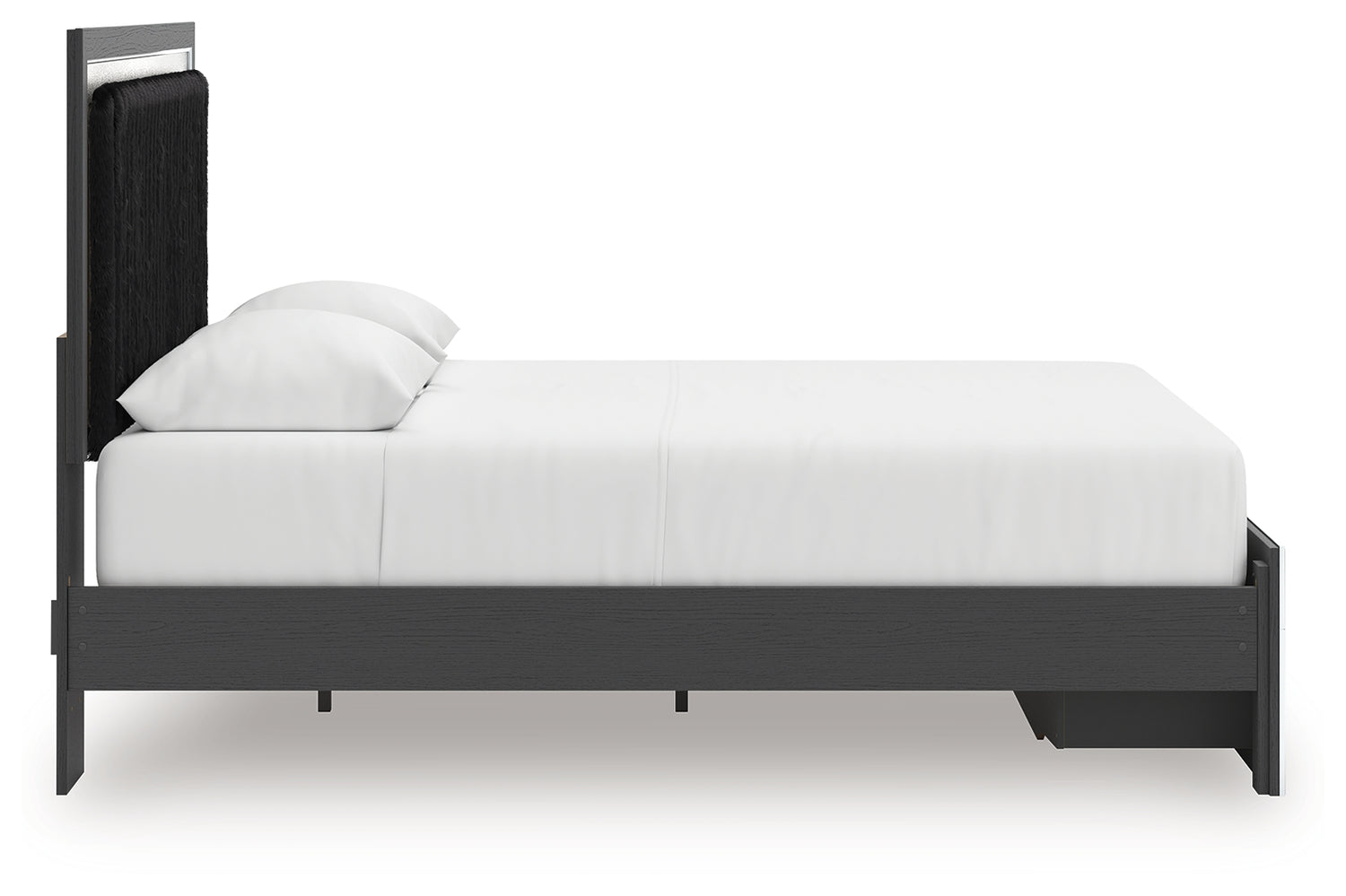 Zuraleus Black Queen Upholstered Panel Storage Bed - PCB3380B4