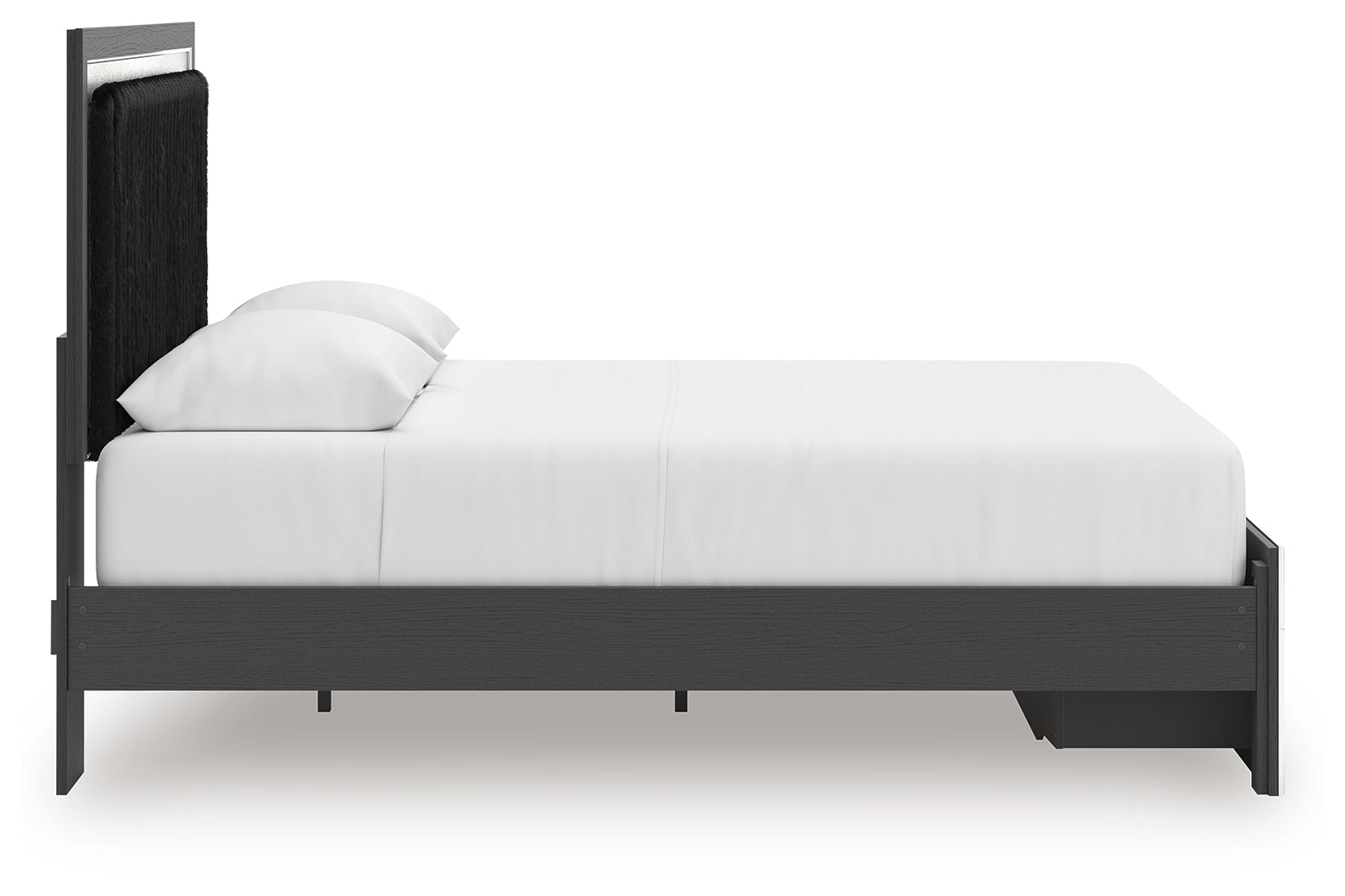 Zuraleus Black Queen Upholstered Panel Storage Bed - PCB3380B4