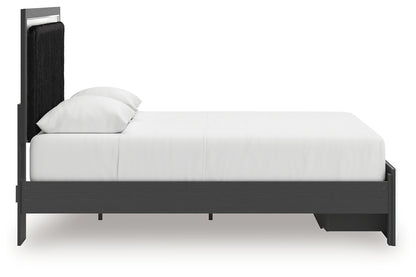 Zuraleus Black Queen Upholstered Panel Storage Bed - PCB3380B4