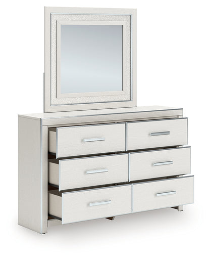Zuraleus White Dresser and Mirror - PCB3381B1