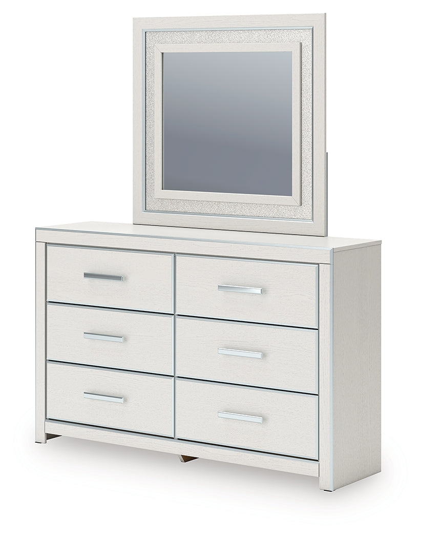 Zuraleus White Dresser and Mirror - PCB3381B1