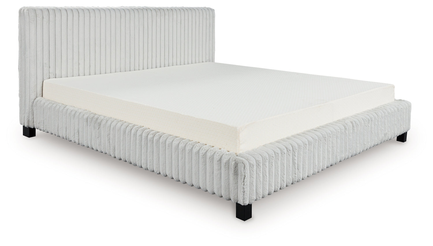 Zuraleus White King Upholstered Bed - PCB3381B13