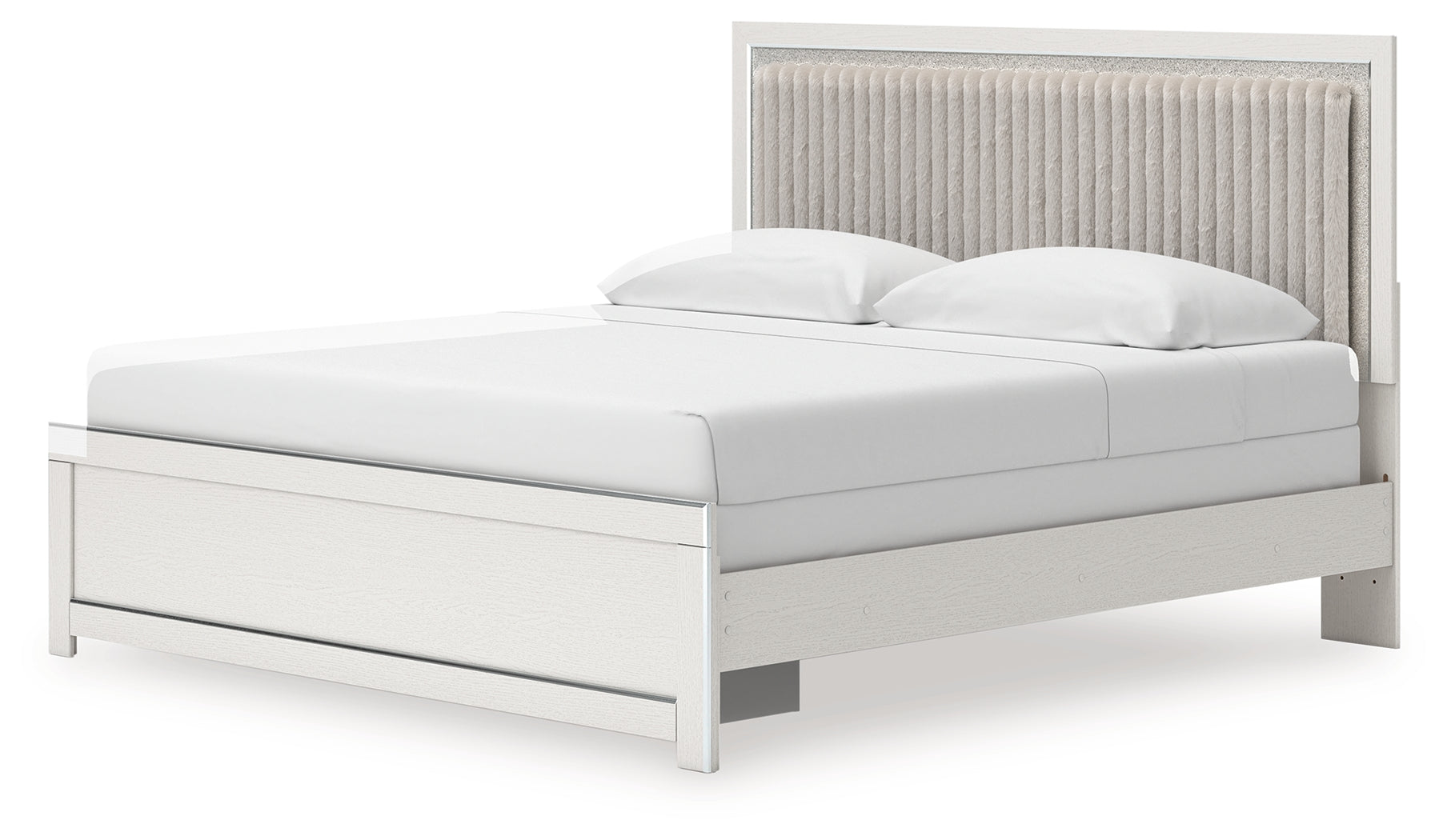 Zuraleus White King Upholstered Panel Bed - PCB3381B10