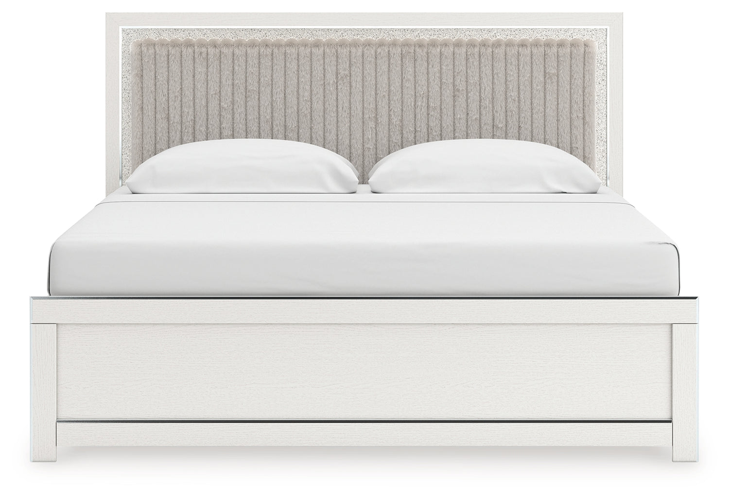 Zuraleus White King Upholstered Panel Bed - PCB3381B10