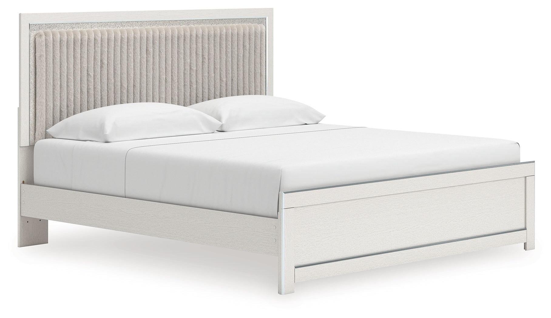 Zuraleus White King Upholstered Panel Bed - PCB3381B8