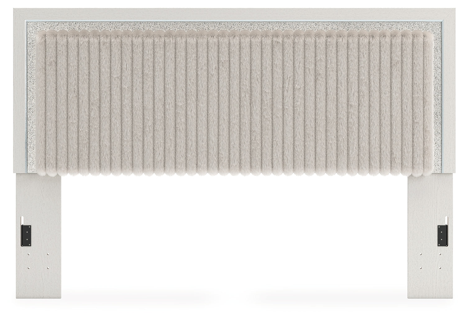 Zuraleus White King Upholstered Panel Heaboard - PCB3381-58