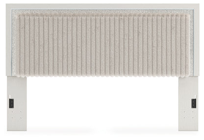 Zuraleus White King Upholstered Panel Heaboard - PCB3381-58