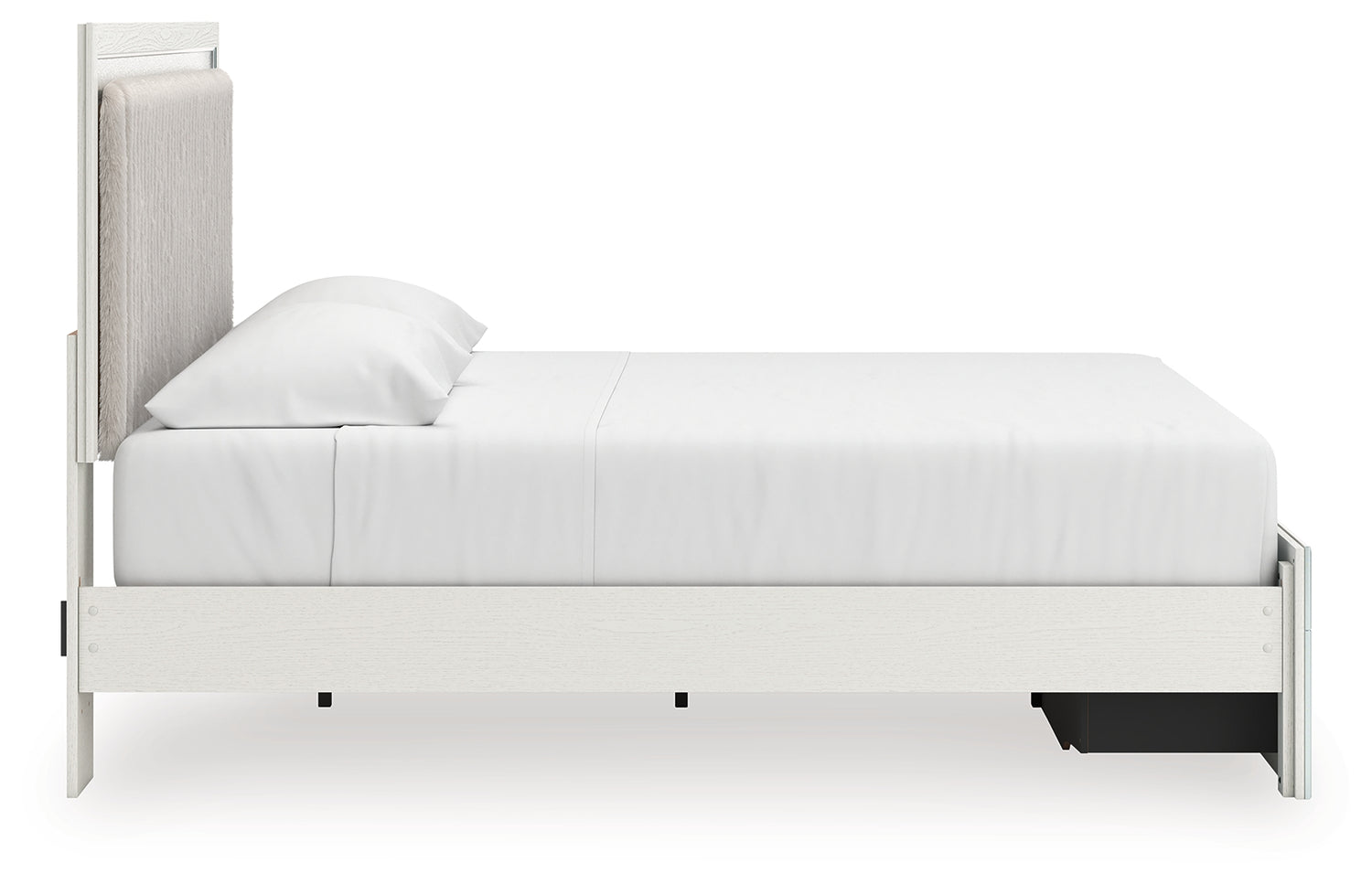 Zuraleus White King Upholstered Panel Storage Bed - PCB3381B9