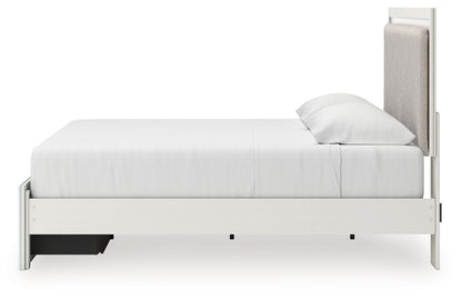 Zuraleus White King Upholstered Panel Storage Bed - PCB3381B9