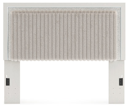 Zuraleus White Queen Upholstered Panel Headboard - PCB3381-57
