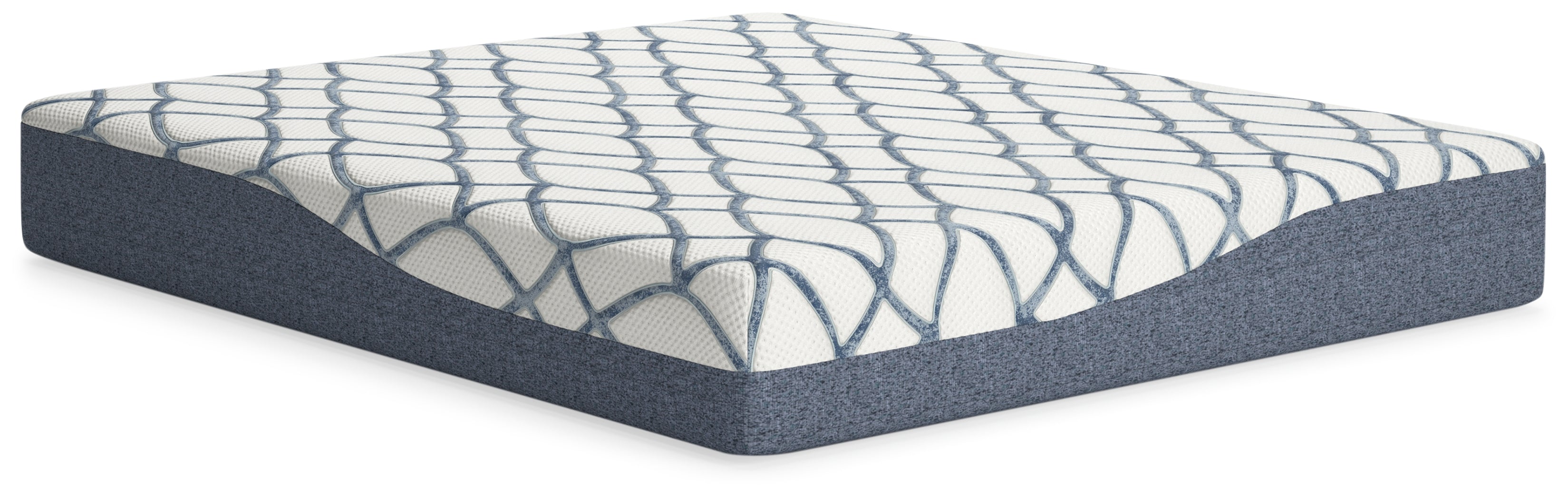 12 Inch Chime Elite 2.0 White/Blue California King Mattress - M42651 - Bien Home Furniture &amp; Electronics
