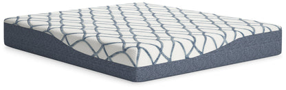 12 Inch Chime Elite 2.0 White/Blue California King Mattress - M42651 - Bien Home Furniture &amp; Electronics