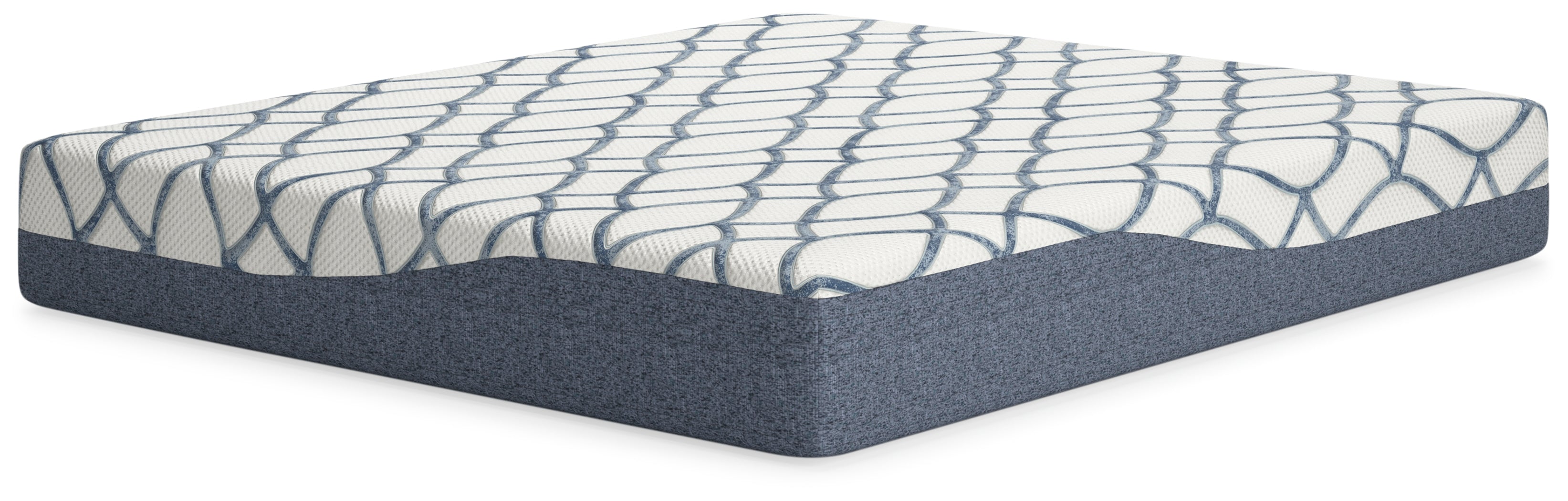 12 Inch Chime Elite 2.0 White/Blue California King Mattress - M42651 - Bien Home Furniture &amp; Electronics