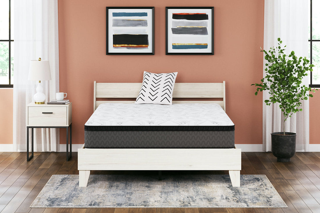 12 Inch Pocketed Hybrid White Queen Mattress - M59031 - Bien Home Furniture &amp; Electronics
